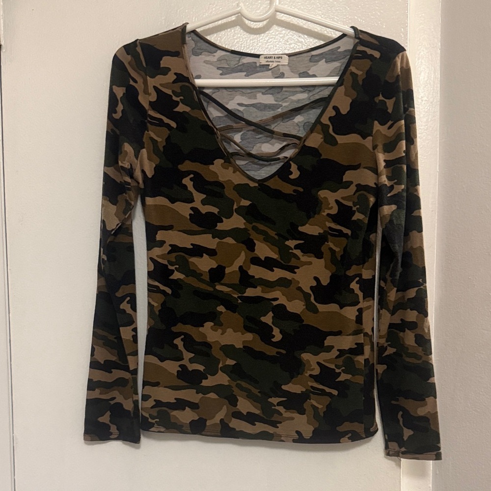 Camo Long Sleeve Top